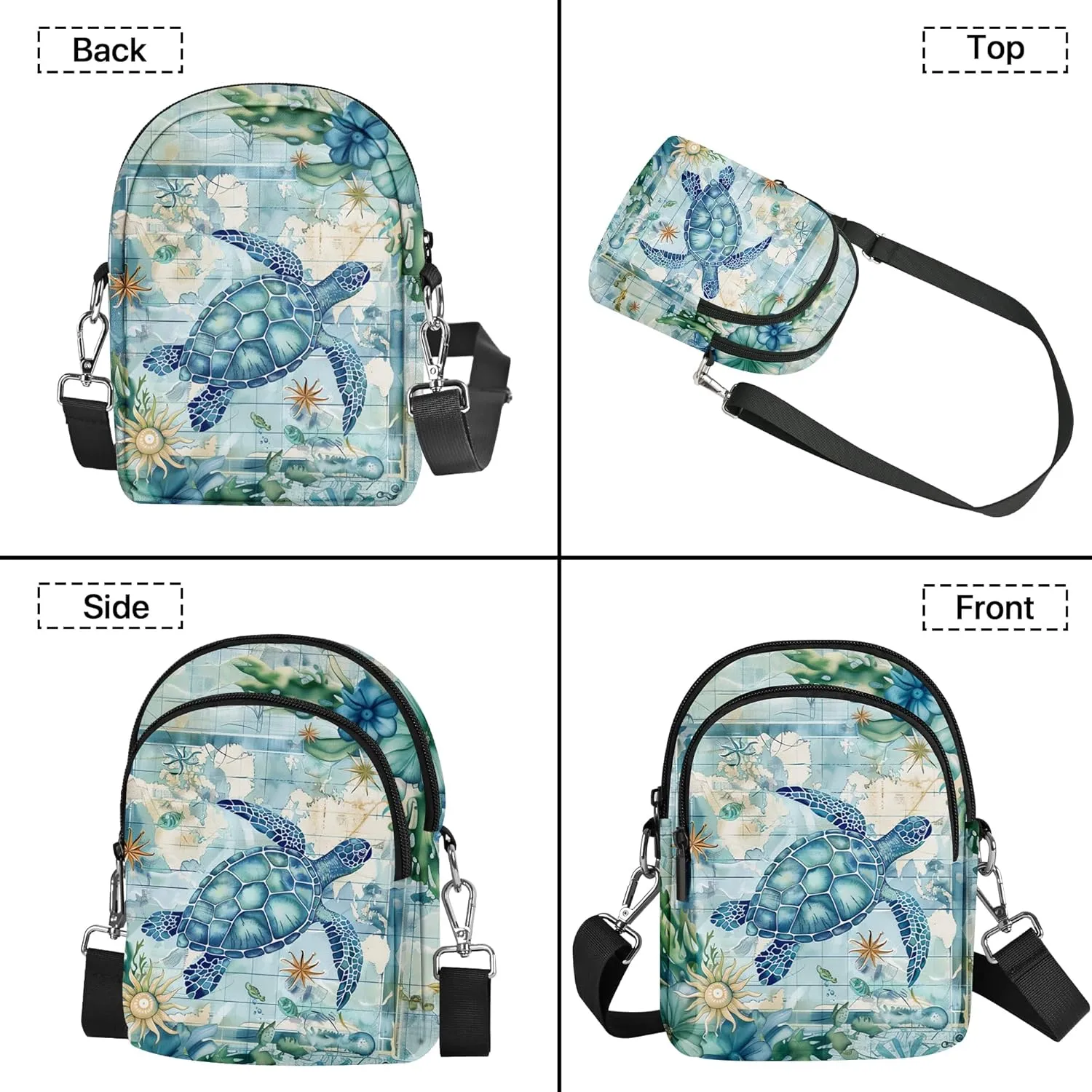 Yrebyou Small Crossbody Bags for Women Casual Cell Phone Purse Waterproof Over Shoulder Handbag with Card Slots