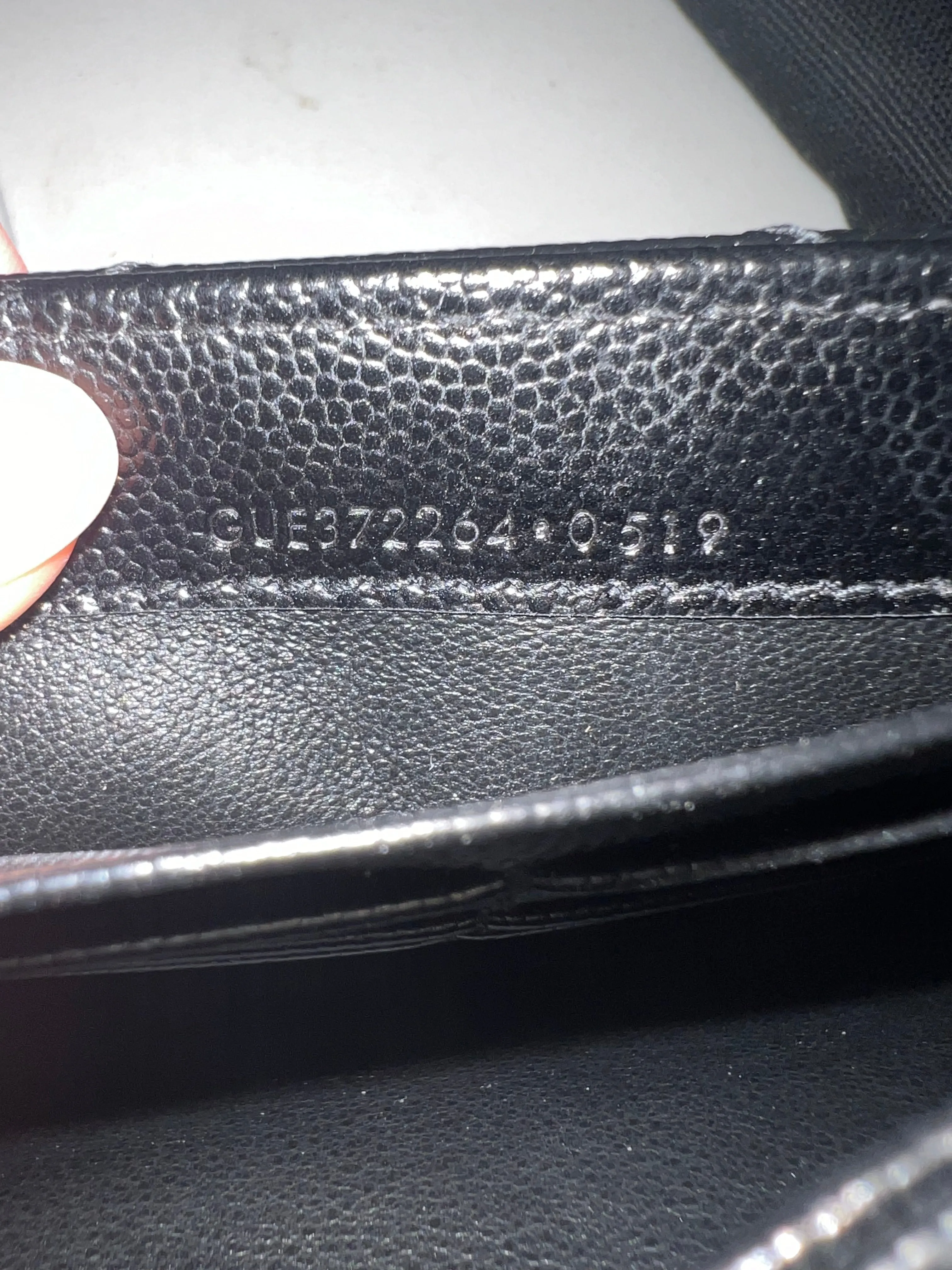 YSL cassandre all black wallet on chain