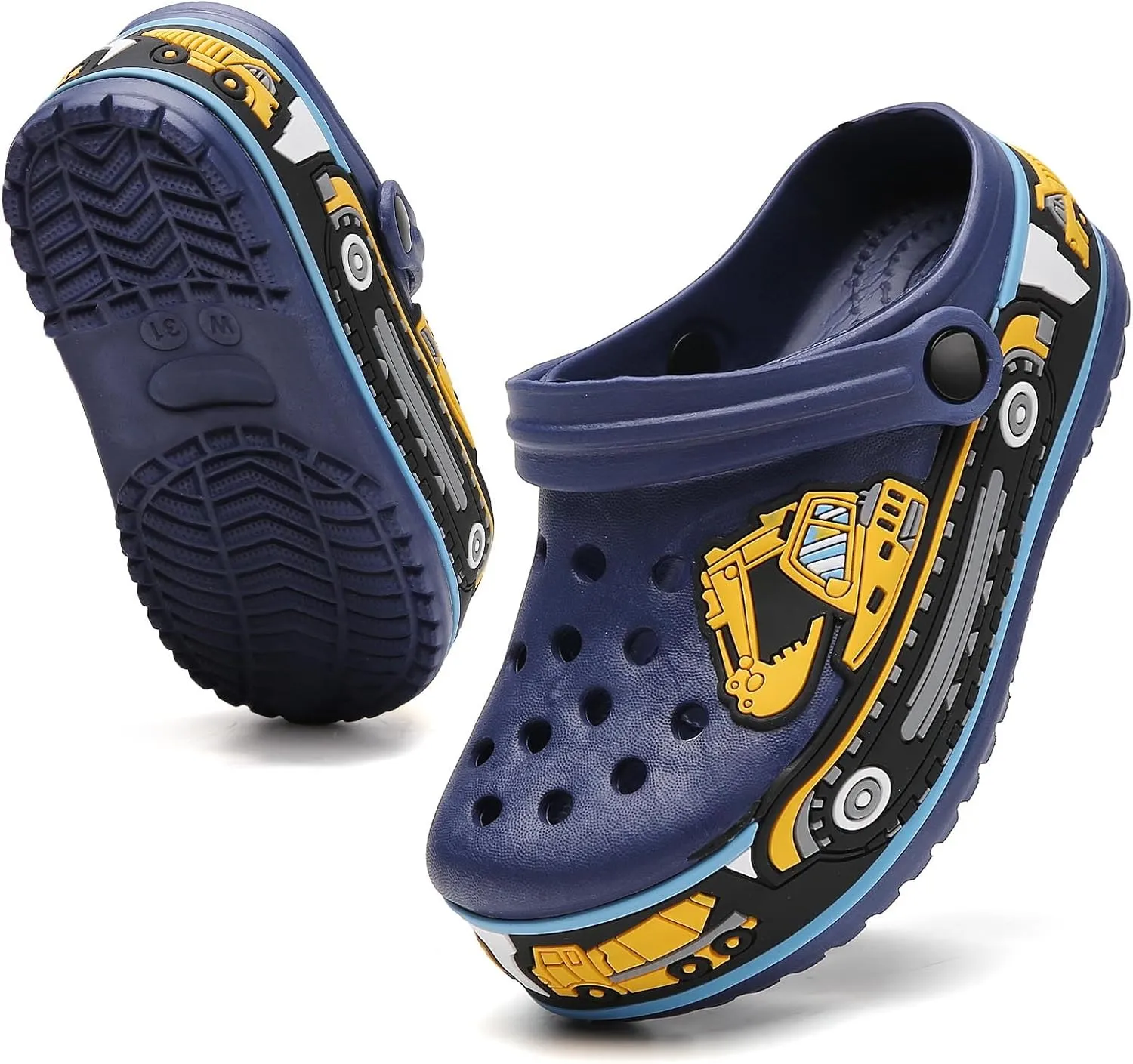 YUKTOPA Girls Boys Clogs Shoes Cartoon Slides Sandals Little Kid's Slip-on Garden Shoes Lightweight Beach Pool Shower Slippers