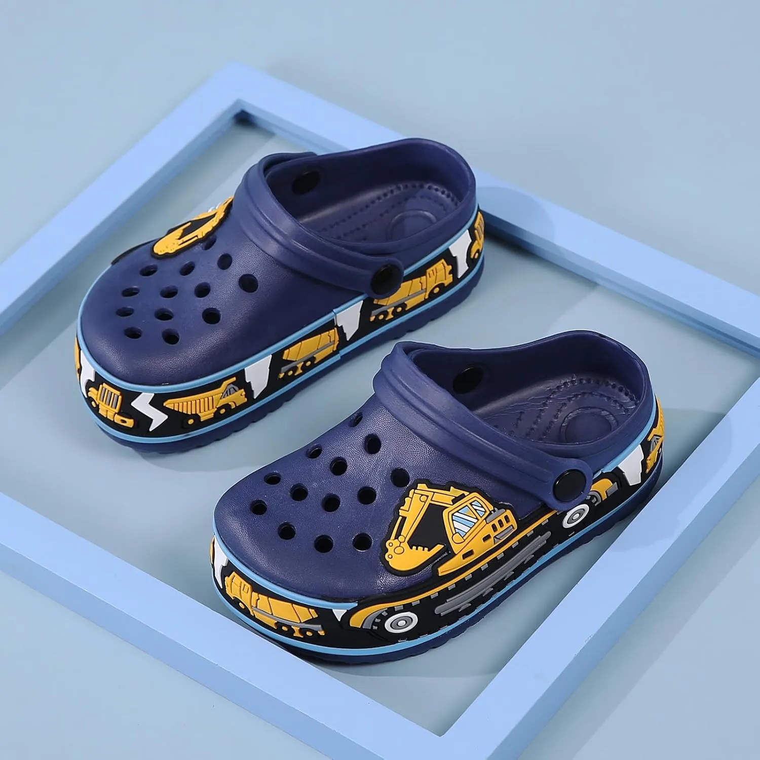 YUKTOPA Girls Boys Clogs Shoes Cartoon Slides Sandals Little Kid's Slip-on Garden Shoes Lightweight Beach Pool Shower Slippers