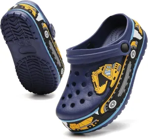 YUKTOPA Girls Boys Clogs Shoes Cartoon Slides Sandals Little Kid's Slip-on Garden Shoes Lightweight Beach Pool Shower Slippers