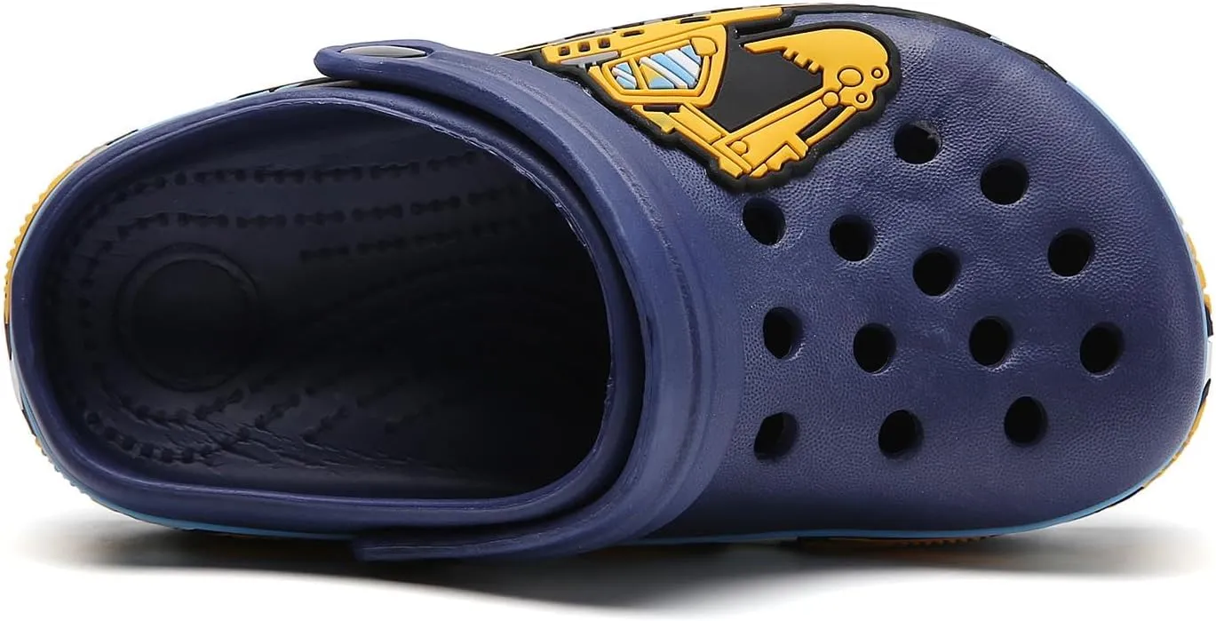 YUKTOPA Girls Boys Clogs Shoes Cartoon Slides Sandals Little Kid's Slip-on Garden Shoes Lightweight Beach Pool Shower Slippers
